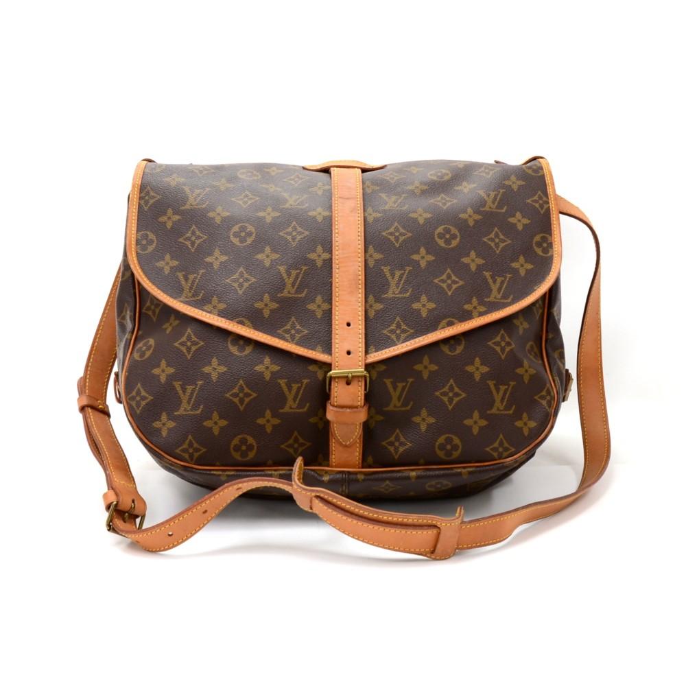 saumur 35 monogram canvas shoulder bag