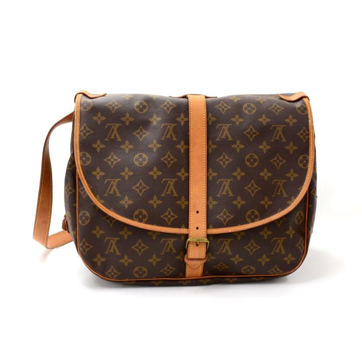 saumur 35 monogram canvas shoulder bag