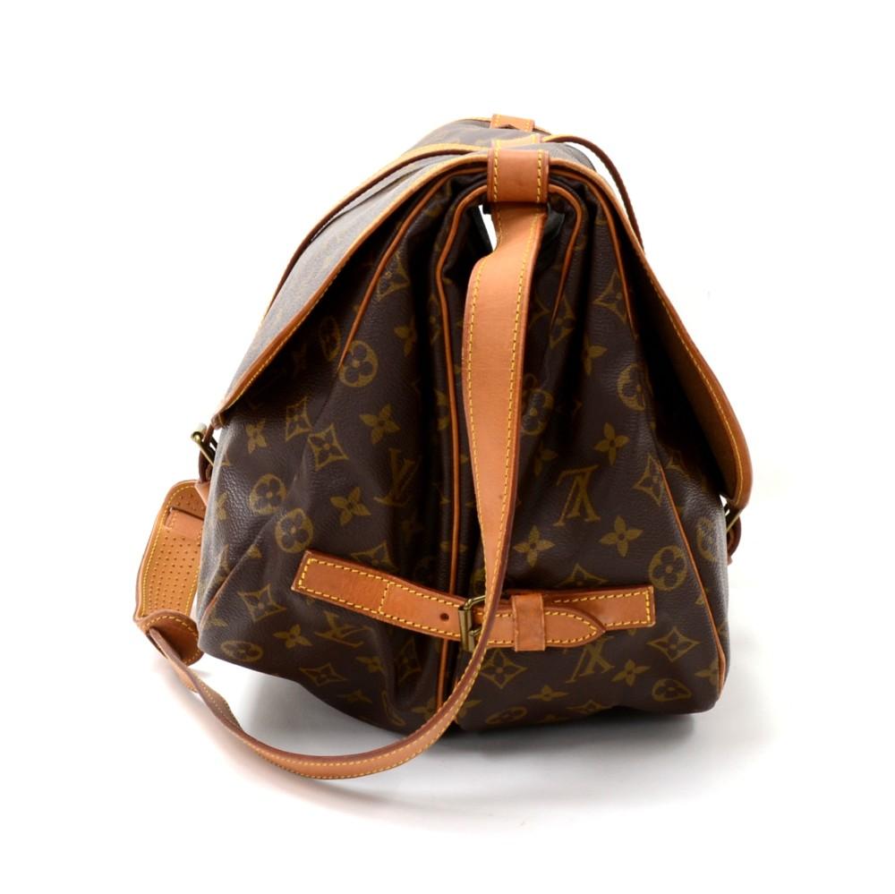 saumur 35 monogram canvas shoulder bag