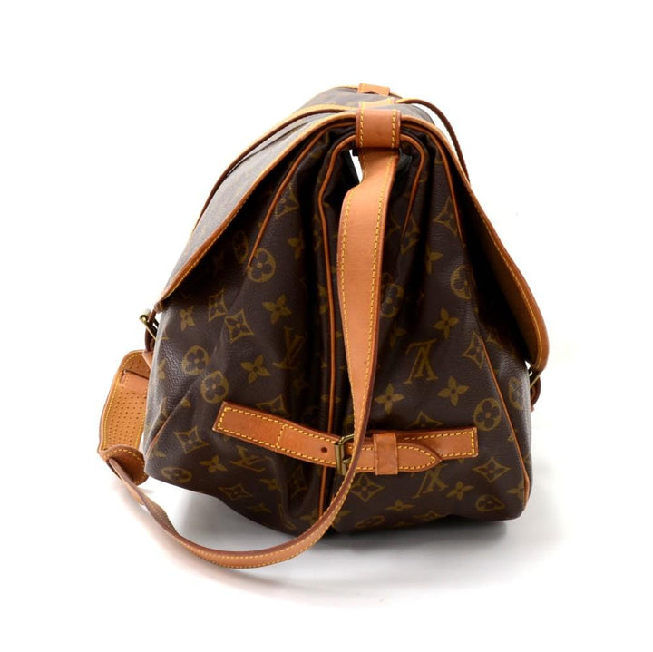 saumur 35 monogram canvas shoulder bag