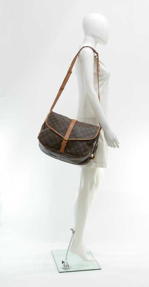 saumur 35 monogram canvas shoulder bag