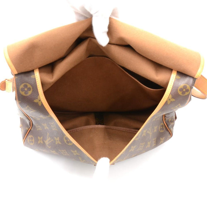 saumur 35 monogram canvas shoulder bag