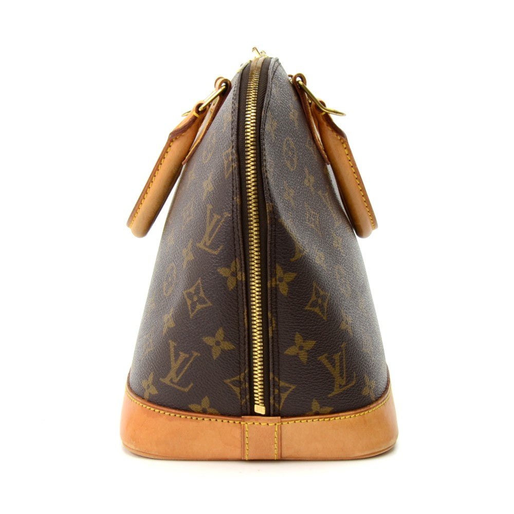alma monogram canvas handbag