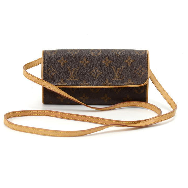 pochette twin pm monogram canvas shoulder bag