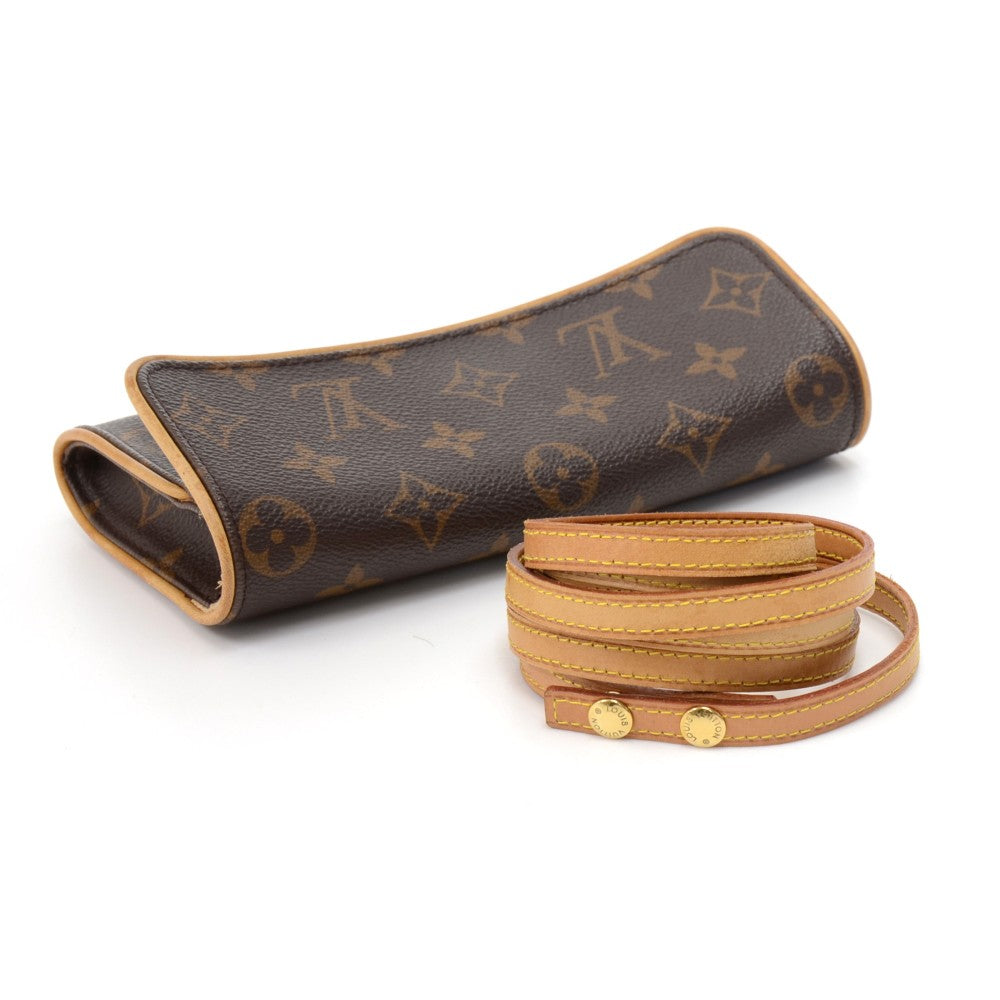 pochette twin pm monogram canvas shoulder bag
