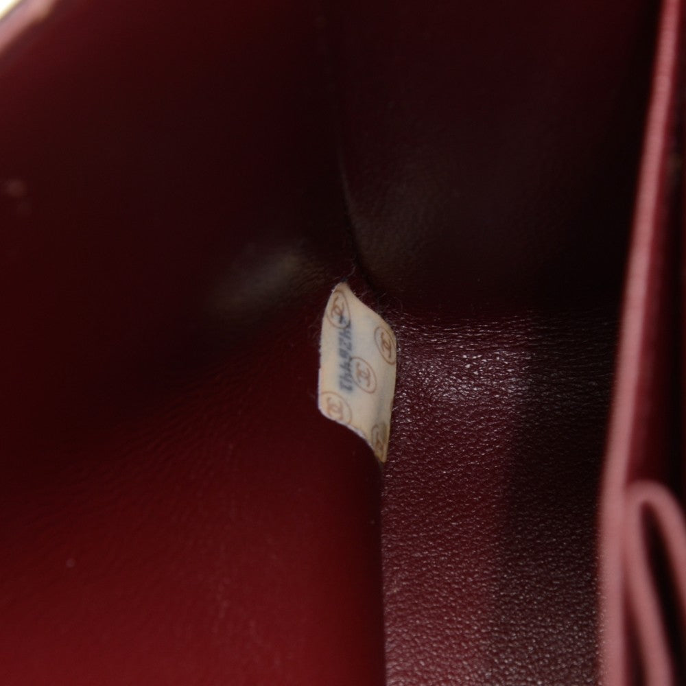 double flap quilted lambskin leather shoulder bag