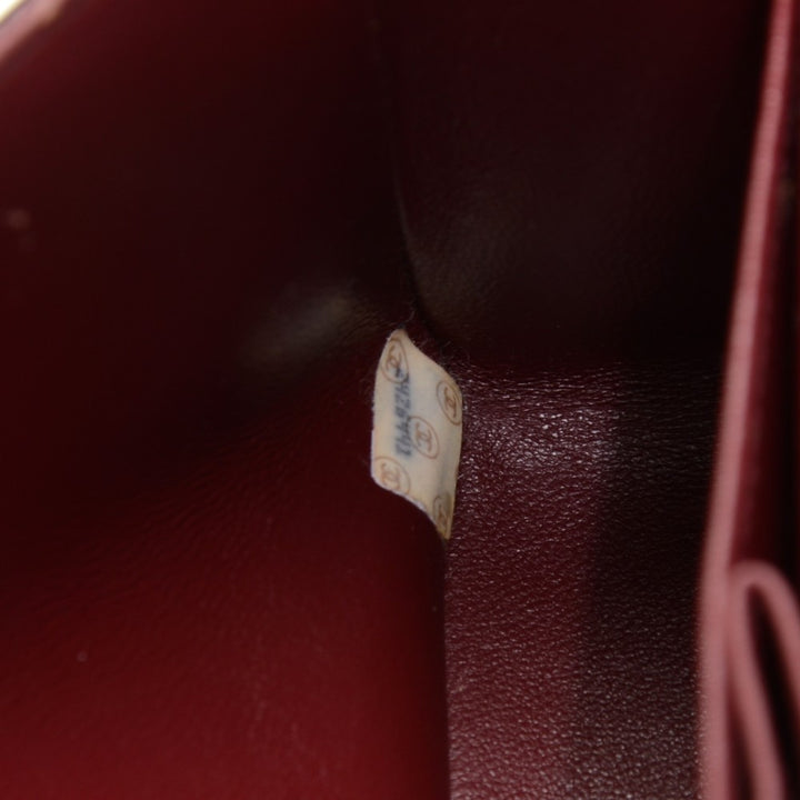 double flap quilted lambskin leather shoulder bag
