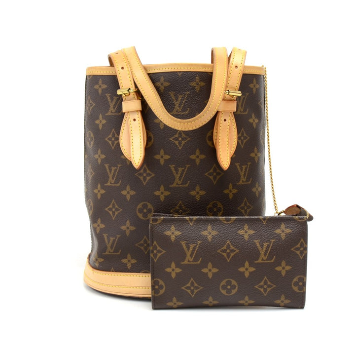 bucket pm monogram canvas shoulder bag
