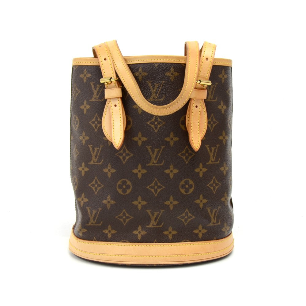 bucket pm monogram canvas shoulder bag