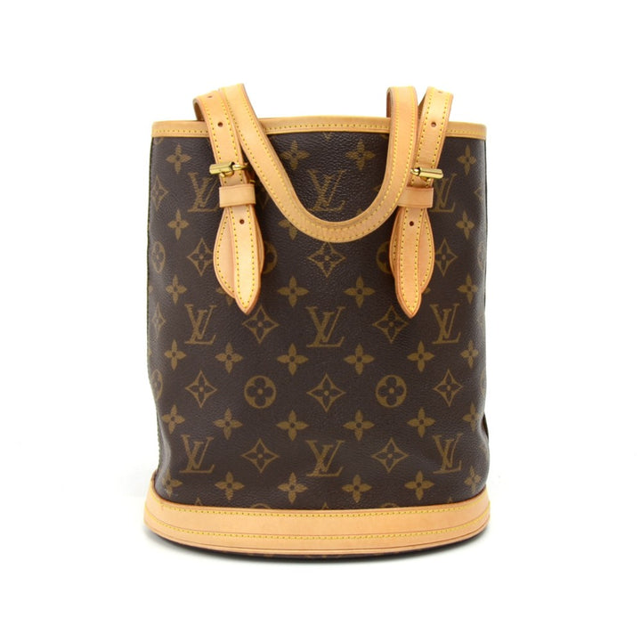 bucket pm monogram canvas shoulder bag