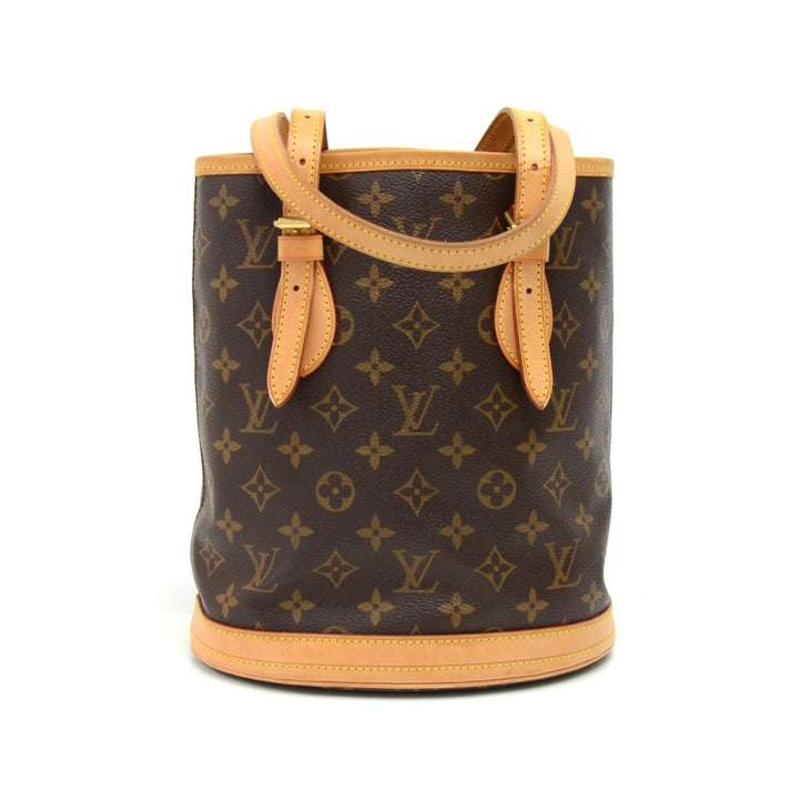 bucket pm monogram canvas shoulder bag