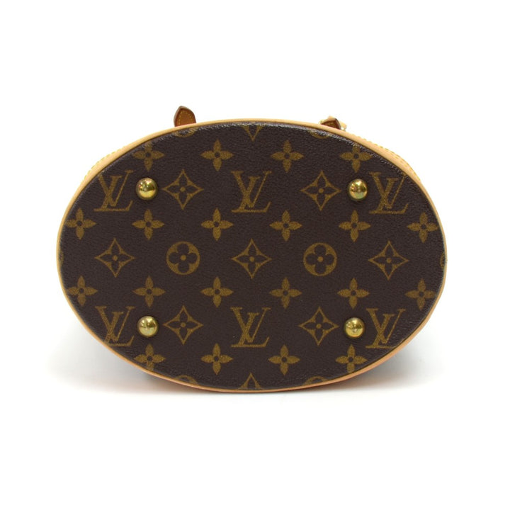 bucket pm monogram canvas shoulder bag