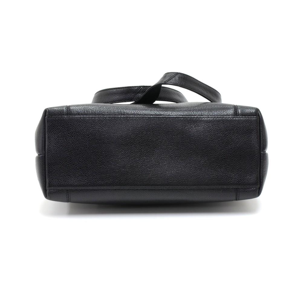 embroidered caviar leather shoulder bag