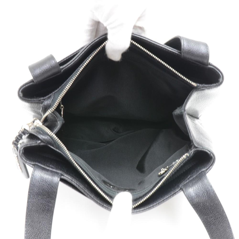 embroidered caviar leather shoulder bag