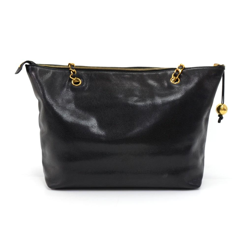large caviar leather shoulder bag
