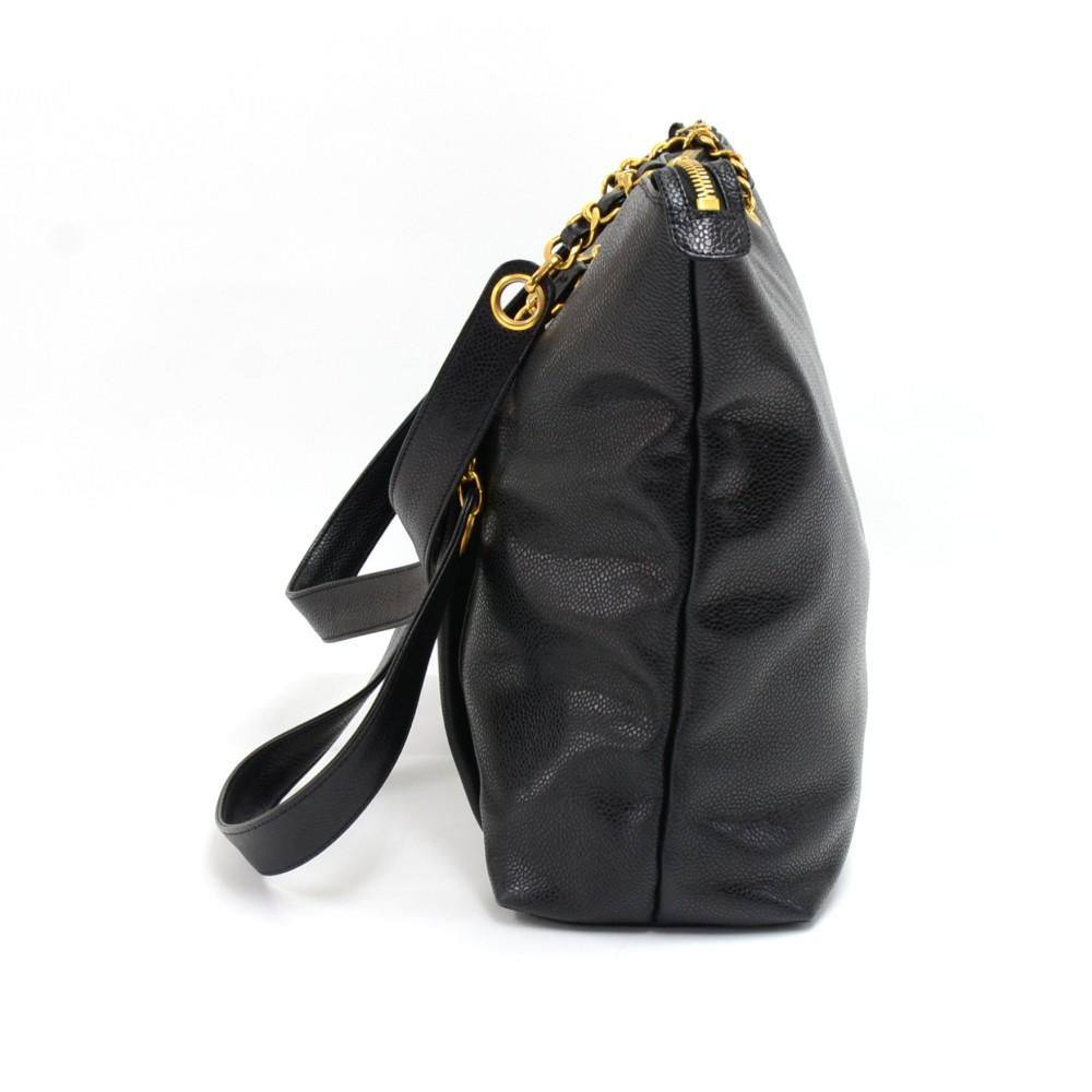 large caviar leather shoulder bag