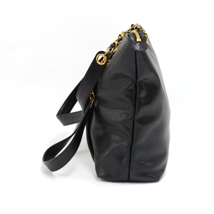 large caviar leather shoulder bag