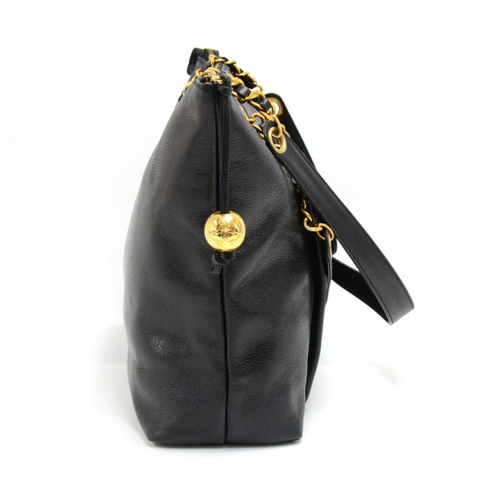 large caviar leather shoulder bag