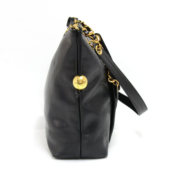 large caviar leather shoulder bag