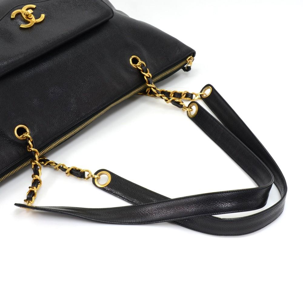 large caviar leather shoulder bag