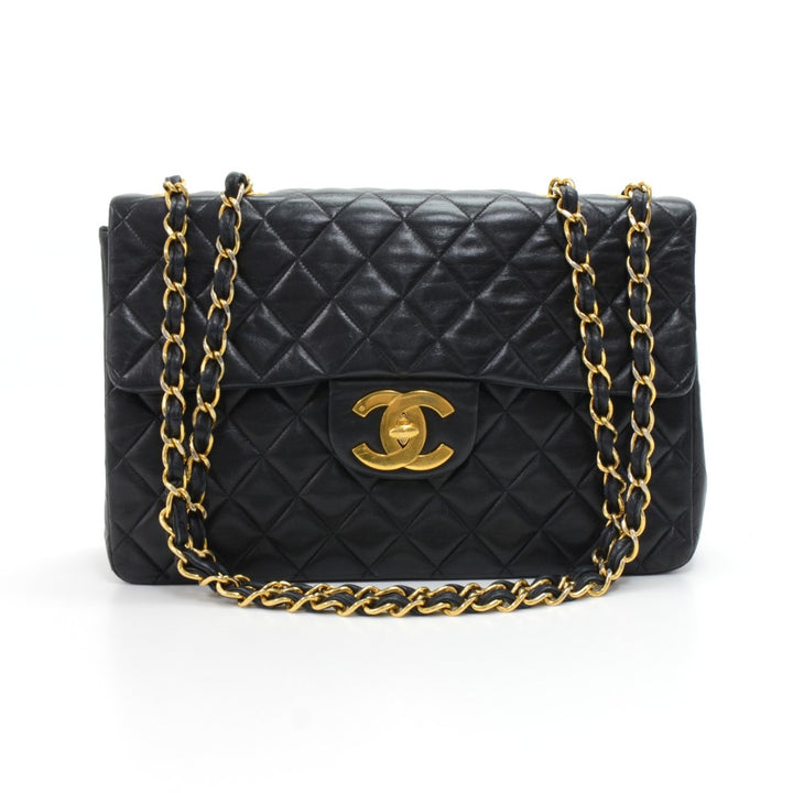 quilted lambskin leather single flap bag