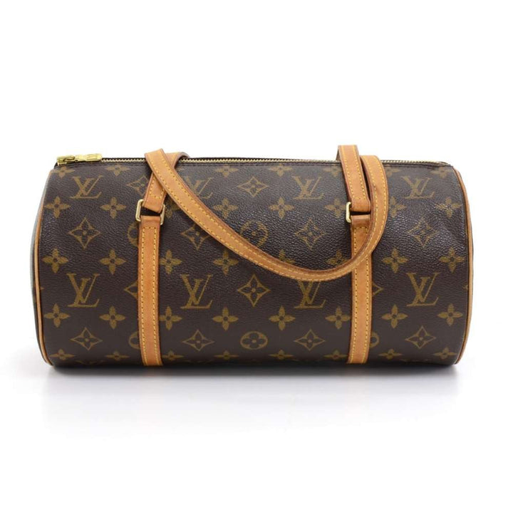 papillon 30 monogram canvas handbag with pouch