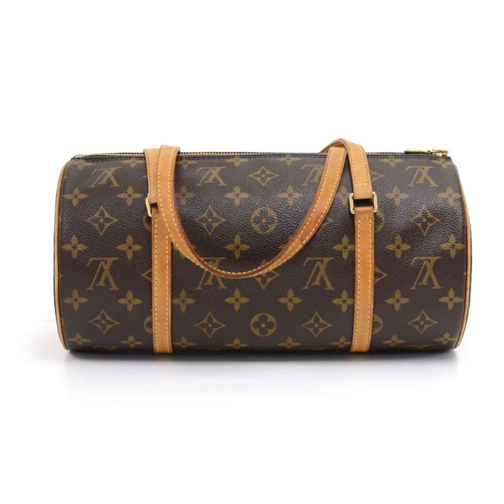 papillon 30 monogram canvas handbag with pouch