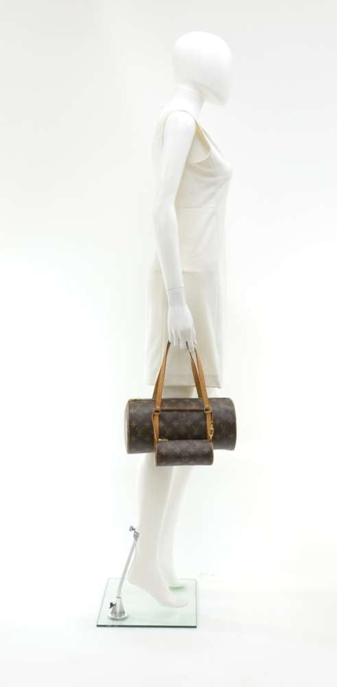 papillon 30 monogram canvas handbag with pouch