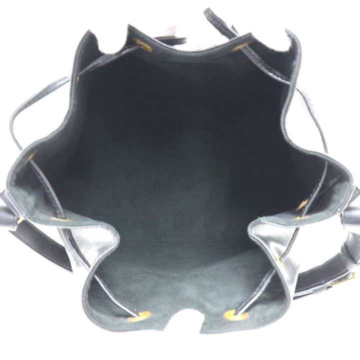petit noe black epi leather bag