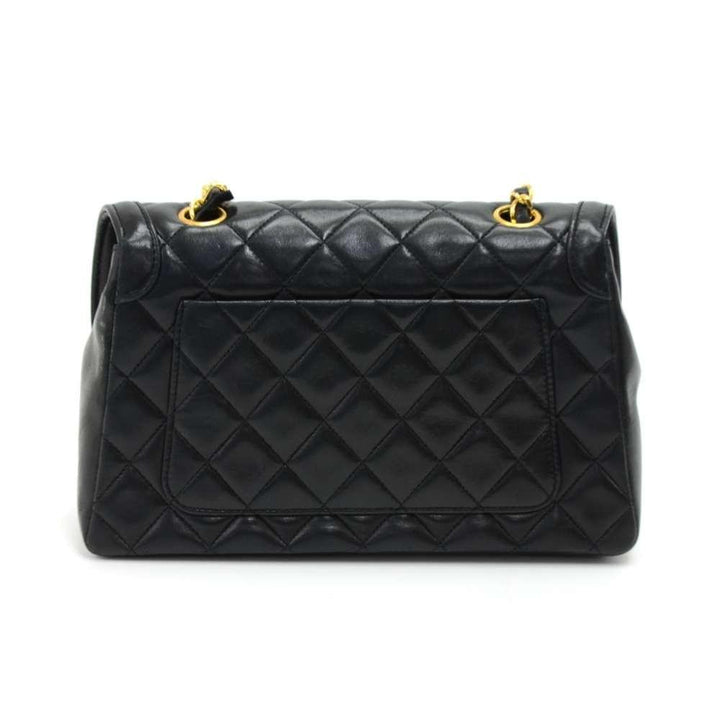 9" quilted lambskin leather shoulder bag