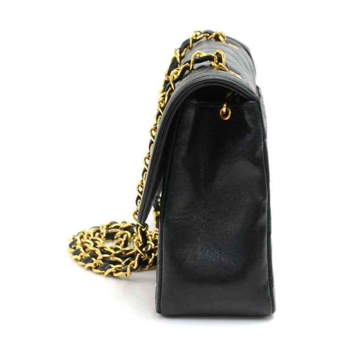 9" quilted lambskin leather shoulder bag
