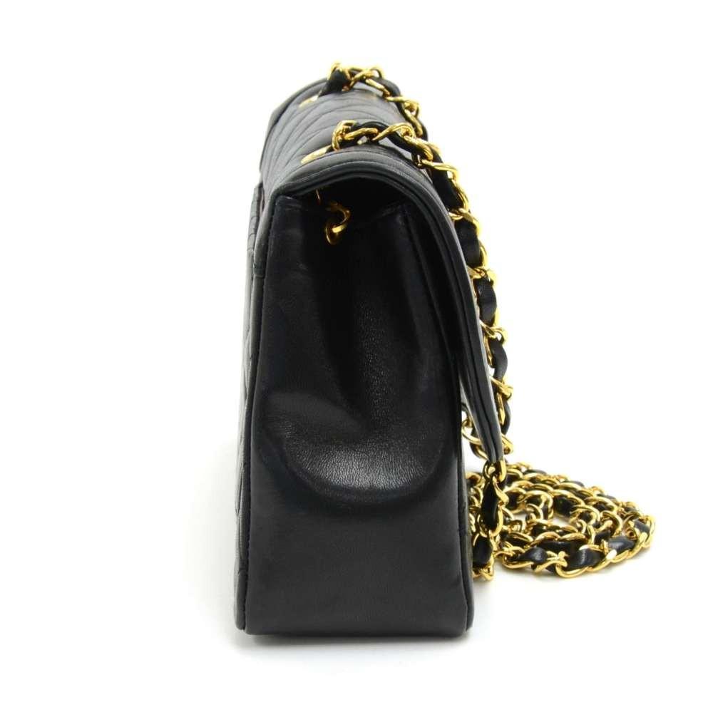 9" quilted lambskin leather shoulder bag