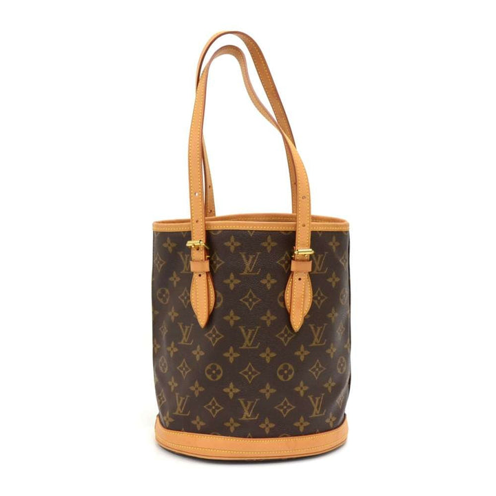 bucket pm monogram canvas shoulder bag