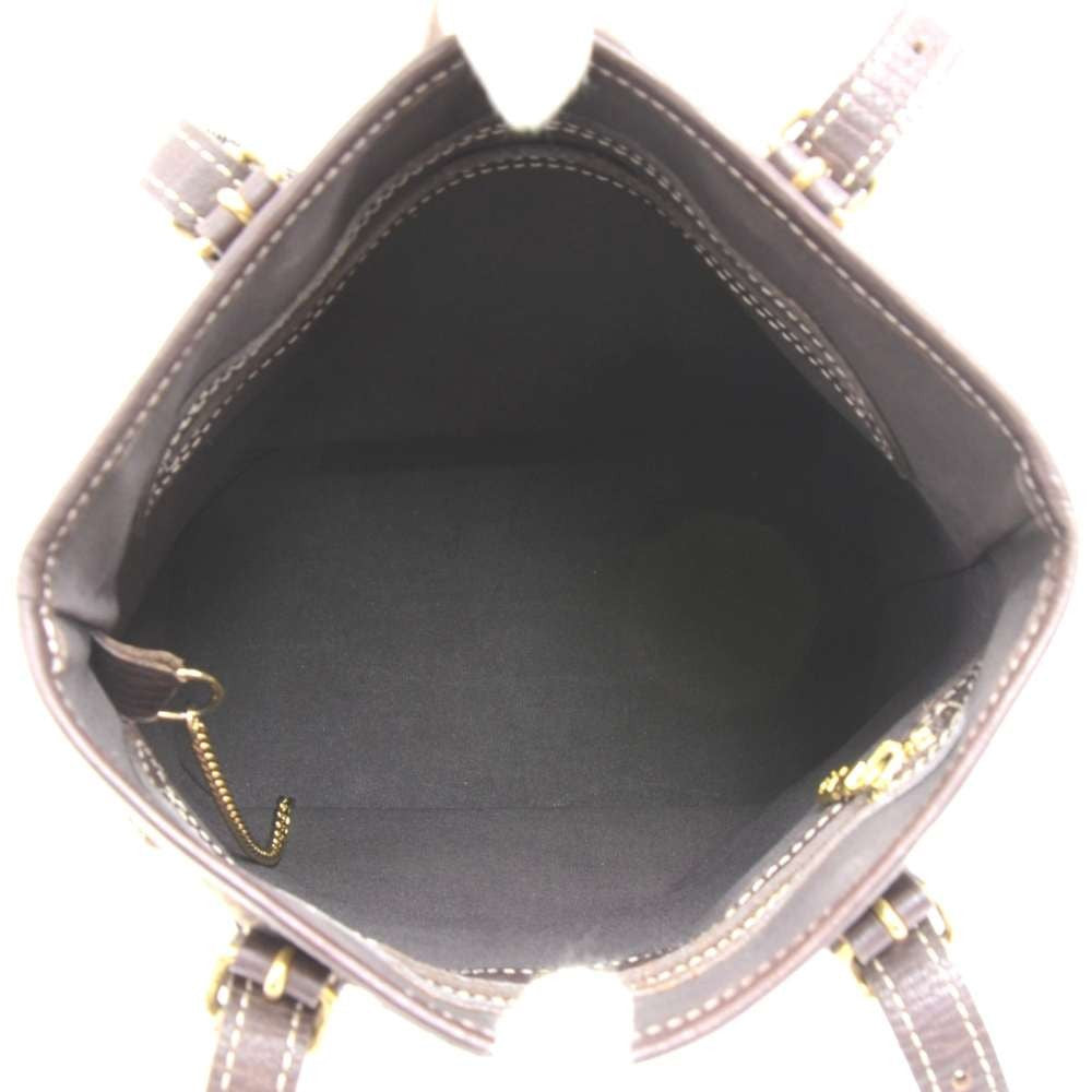 bucket pm mini lin monogram ebène canvas shoulder bag with pouch