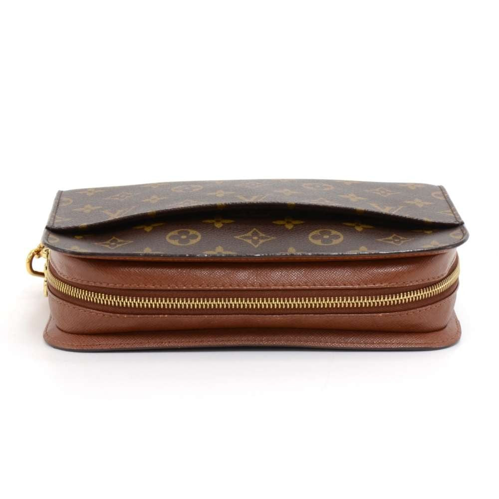 orsay monogram canvas clutch bag