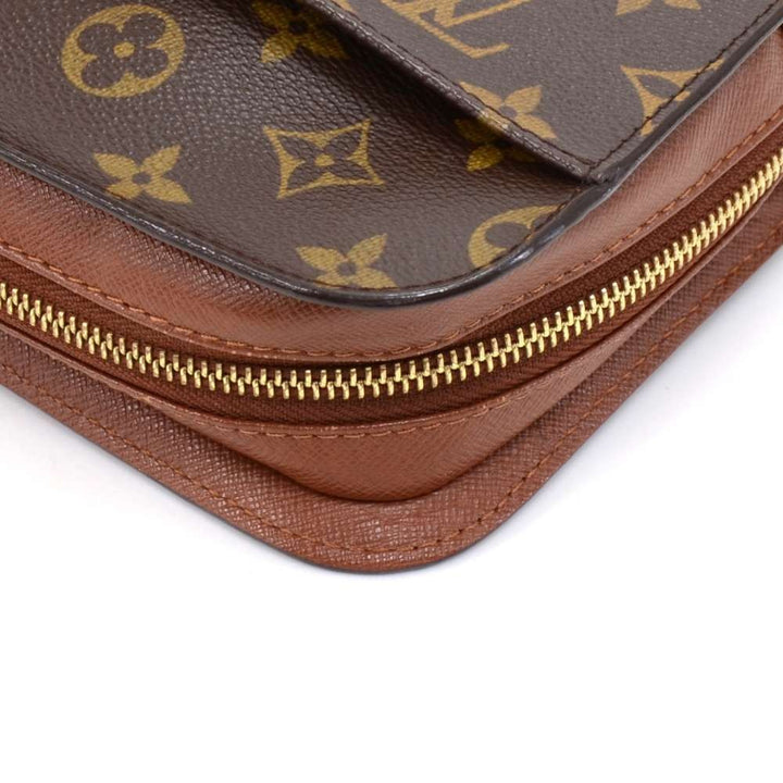 orsay monogram canvas clutch bag