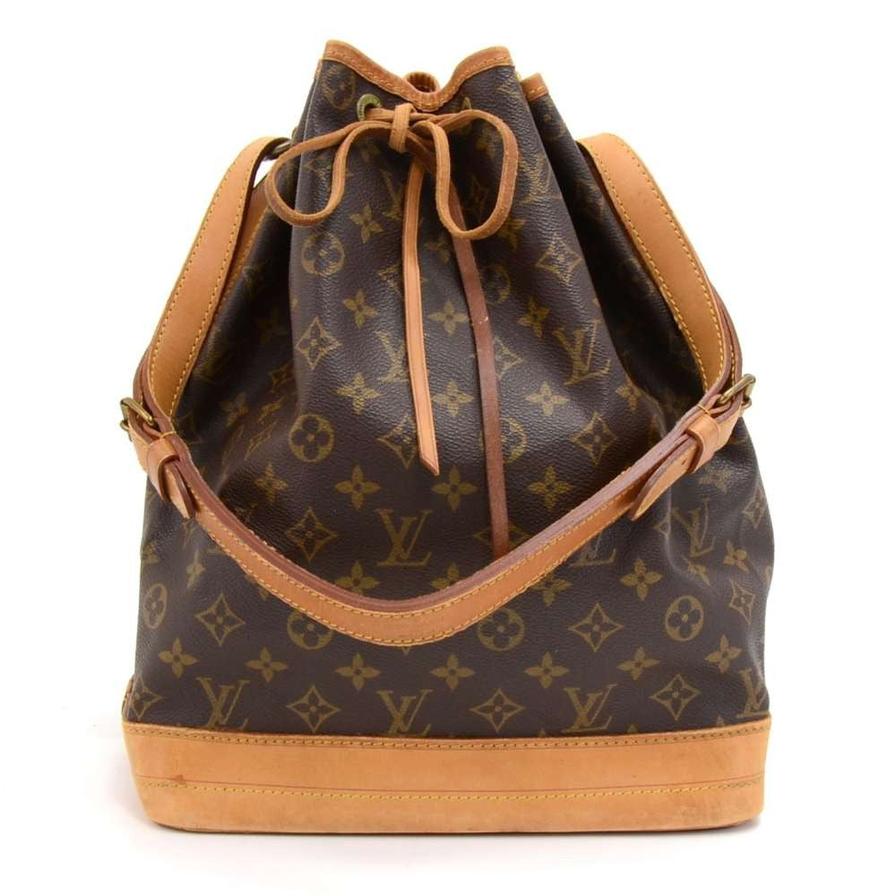 noe monogram canvas large shoulder bag