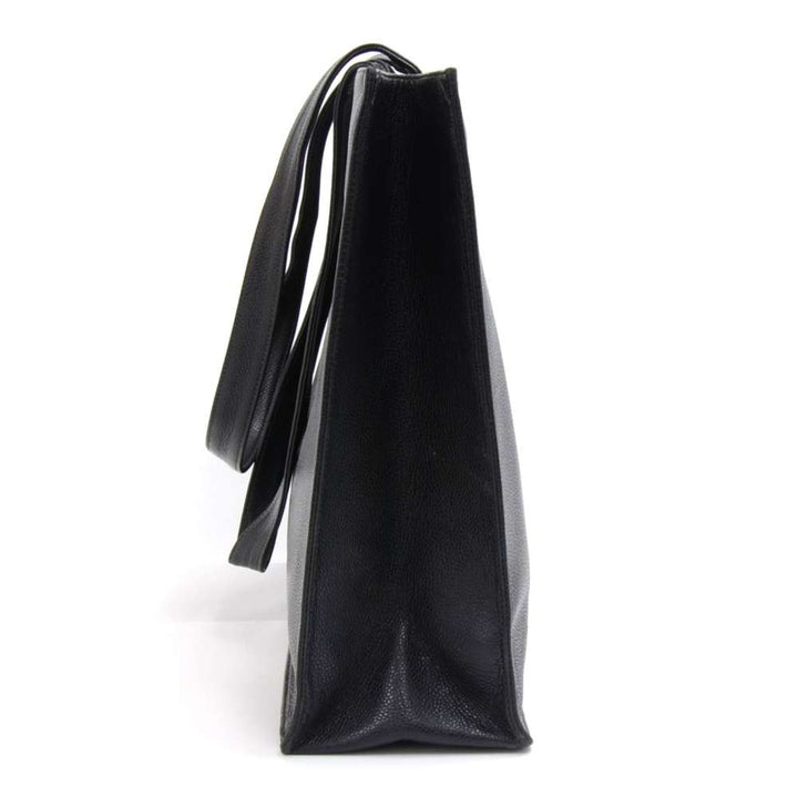 jumbo smooth caviar leather tote bag