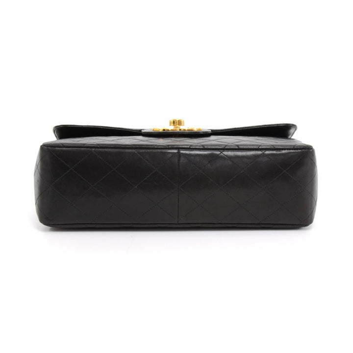 lambskin leather jumbo flap bag