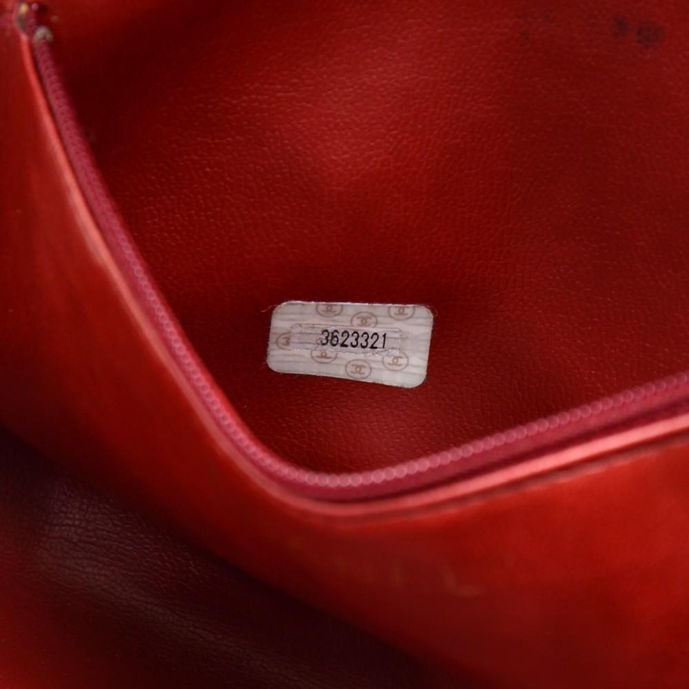 red caviar leather cosmetic bag