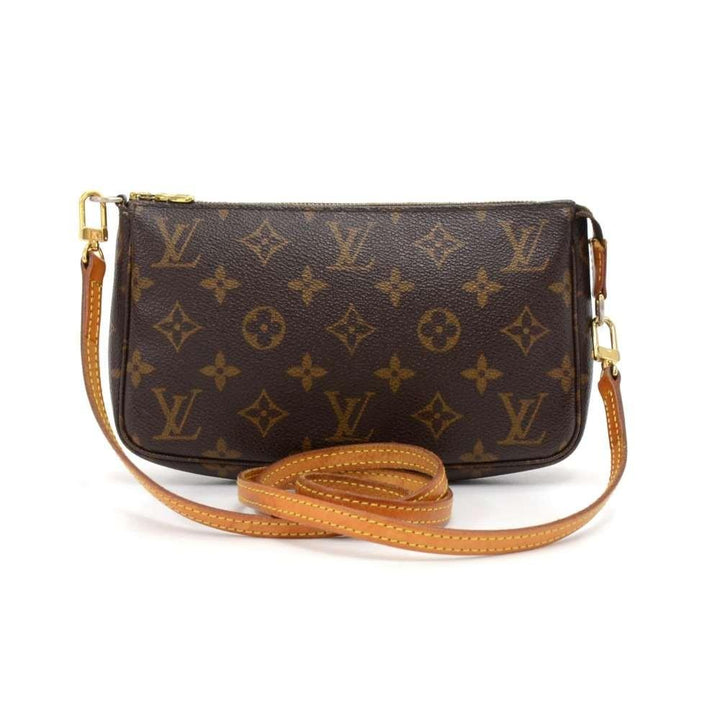 pochette accessoires monogram canvas bag with long strap