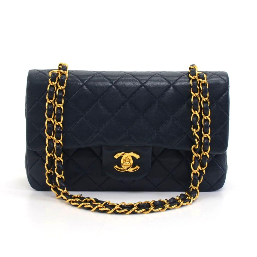 2.55 double flap quilted lambskin leather shoulder bag
