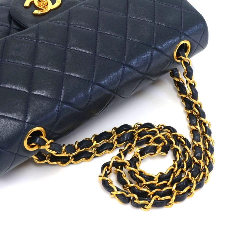2.55 double flap quilted lambskin leather shoulder bag