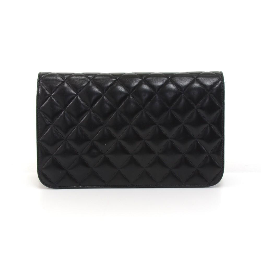 9" quilted lambskin single flap shoulder bag