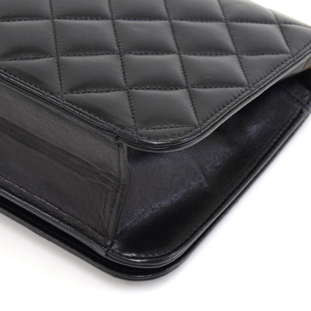 9" quilted lambskin single flap shoulder bag