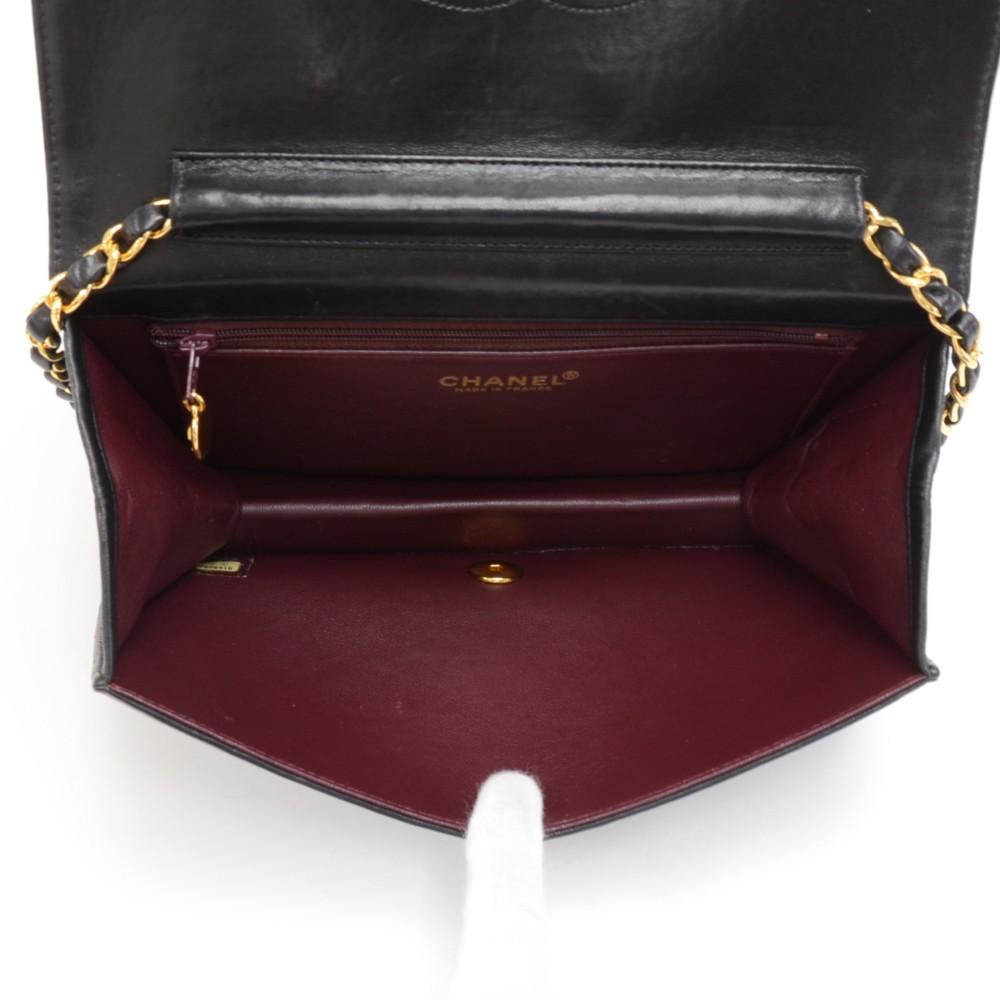 9" quilted lambskin single flap shoulder bag