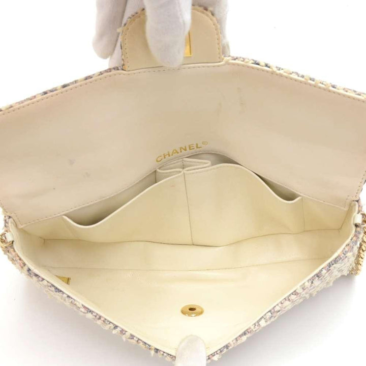 classic tweed rectangular flap bag