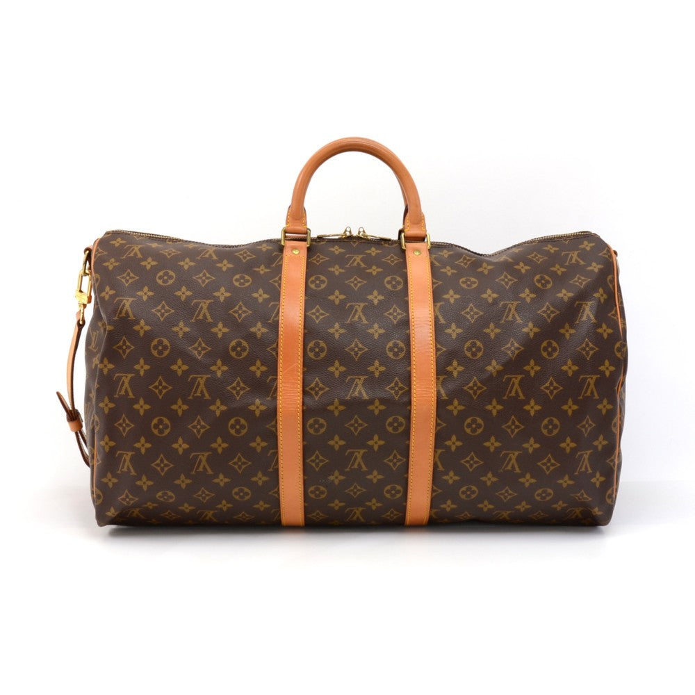 keepall 55 bandouliere monogram canvas travel bag with strap