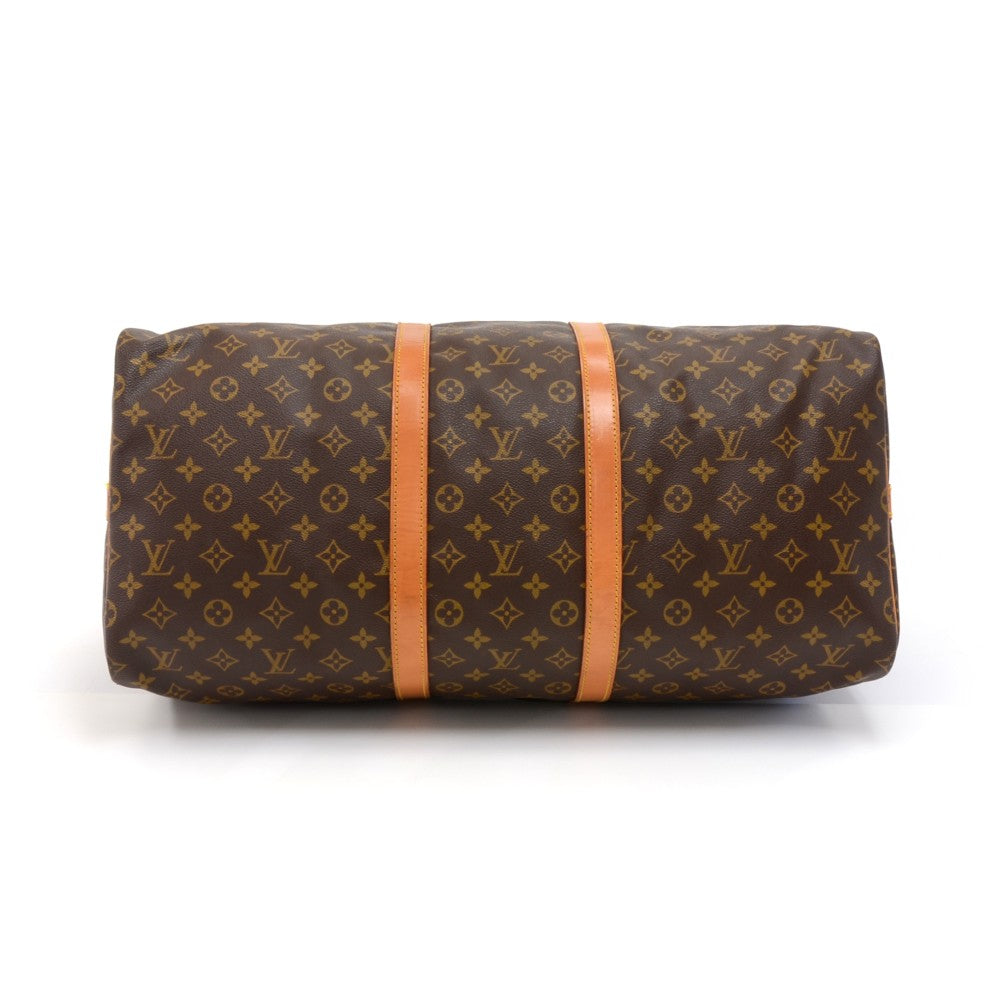 keepall 55 bandouliere monogram canvas travel bag with strap