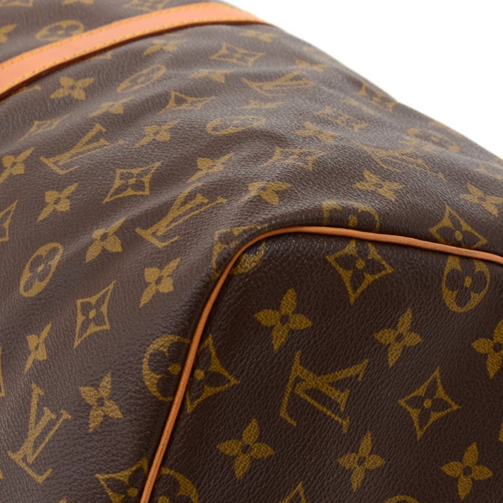 keepall 55 bandouliere monogram canvas travel bag with strap